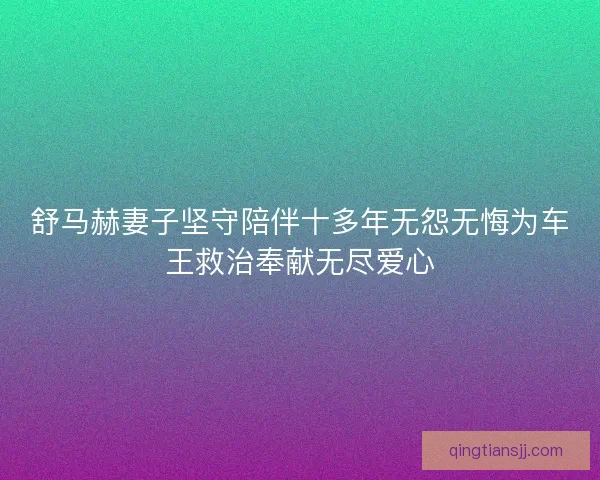舒马赫妻子坚守陪伴十多年无怨无悔为车王救治奉献无尽爱心 舒马赫妻子坚守陪伴十多年无怨无悔为车王救治奉献无尽爱心